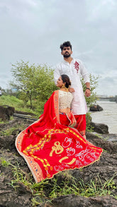 Customized Ganpati Saree in handcrafted Pure Silk (any color can be customized)